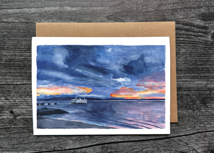 A Night in Edmonds Greeting Card